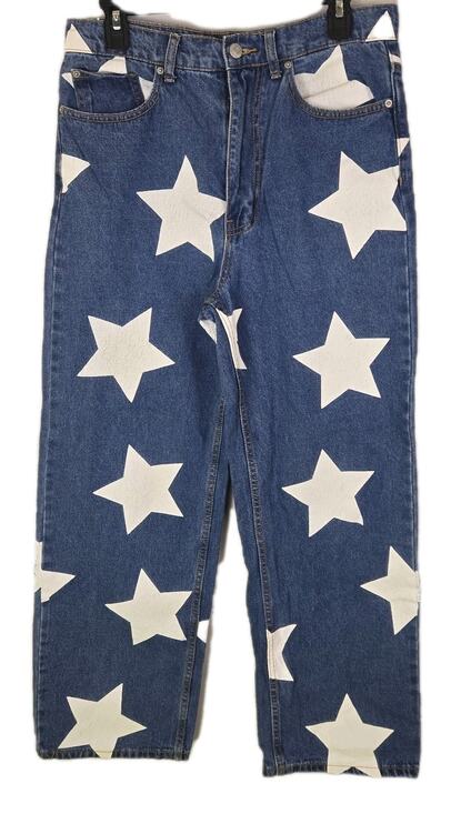 BDG Denim - BDG Low-Rise Tapered Baggy Jean Star Print 27 W 28 L Streetwear Skater Punk USA